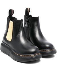 McQueen - Alexander Mc Queen Ankle Boot With Contrasting Elastic On The Side - Lyst