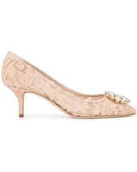Dolce & Gabbana - Lace Rainbow Pumps Met 60 Mm Broche - Lyst