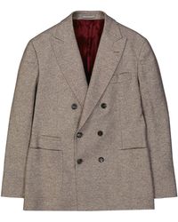 Brunello Cucinelli - Double-breasted Wool Jacket - Lyst
