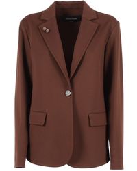 Fabiana Filippi - Single-Breasted Jersey Blazer With Tailored Fit - Lyst