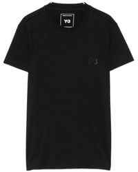 Y-3 - Logo Cotton T Shirt - Lyst
