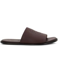 Loewe - Flex Anagram Leather Slides - Lyst