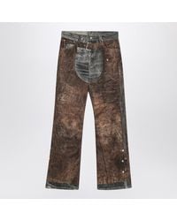 Acne Studios - Jeans With Trompe Loeil Print - Lyst