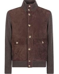 Brunello Cucinelli - Leather Bomber Jacket - Lyst