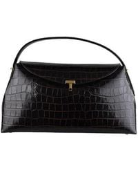 TOTEME - T-Lock Croco-Embossed Top Handle Bag - Lyst
