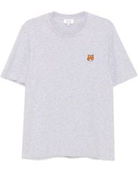 Maison Kitsuné - T-Shirt Mit Fox Head-Patch - Lyst