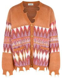 Laneus - Multi Wool Blend Cardigan - Lyst