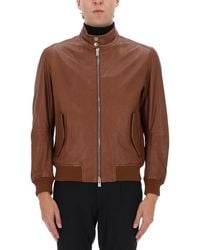 BOSS - Leather Jacket - Lyst