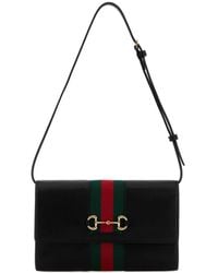 Gucci - Leather Horsebit Web Wallet - Lyst
