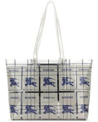 Burberry - Embroidered Pvc Shopping Bag - Lyst