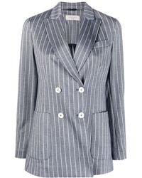Circolo 1901 - Pinstripe-Pattern Double-Breasted Blazer - Lyst