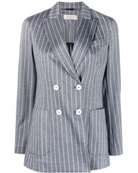 Circolo 1901 - Pinstripe-Pattern Double-Breasted Blazer - Lyst