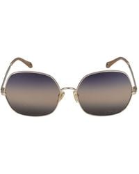 Chloé - Sonnenbrille Chloé CH0282 S 002 Gold Gold Blue /17 /140 - Lyst