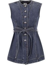 Sportmax - Top sin mangas Spddominio Denim - Lyst