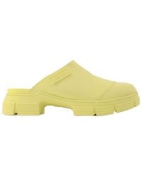 Ganni - Recycled Rubber Retro Mules - Lyst