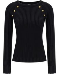 Balmain - Trui Met Drie Knopen - Lyst