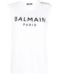Balmain - T -shirt Met Afdrukken - Lyst