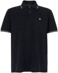 Emporio Armani - Logo Cotton Polo Shirt - Lyst