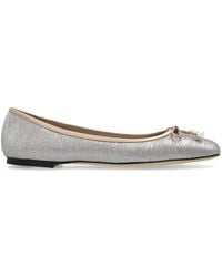 Jimmy Choo - Elme Platte Lederen Balletflats - Lyst