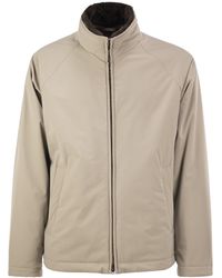 Herno - Padded Technical Jacket With Stand Collar And Faux Fur Lining - Lyst