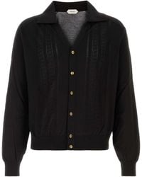 Versace - Silk-Cotton Knit Cardigan For - Lyst