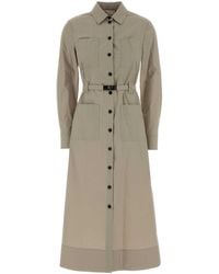 Tory Burch - Cappuccino Stretch Poplin Shirt Dress - Lyst