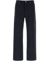 Fendi - Embroidered Cotton Blend Pant - Lyst