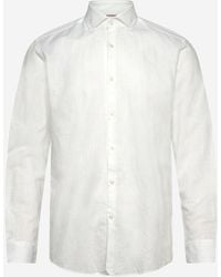 BOSS - Cotton And Linen Shirt - Lyst