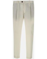 Devore - Linen Slim Fit Trousers - Lyst