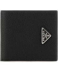 Prada - Logo Leather Wallet - Lyst