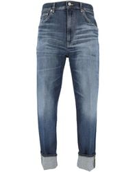 Dondup - Paco Mid-Wash Rolled-Cuff Tapered Jeans - Lyst