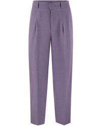 PT Torino - Daisy Viscose And Linen Trousers - Lyst