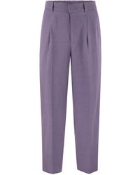 PT Torino - Daisy Viscose En Linnen Broek - Lyst