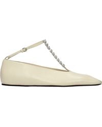 Jil Sander - Ballerine Tripon Leather/Chalk - Lyst