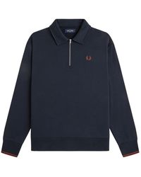 Fred Perry - 100% Cotton Sweatshirt - Lyst