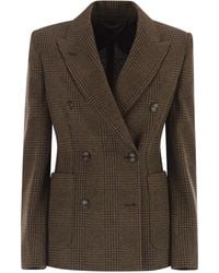 Max Mara - Zulma Jersey Blazer Van Wolmix Met Patroon - Lyst