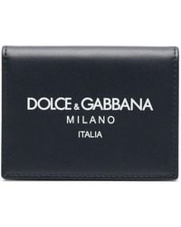 Dolce & Gabbana - Lederen Portemonnee Met Logo -print - Lyst