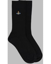 Vivienne Westwood - Calzini "Ribbed Crew" Con Orb - Lyst