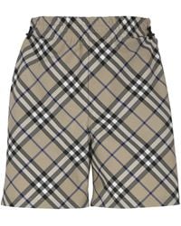 Burberry - Beige Gerecyclede Taille -shorts Met Trekkoord - Lyst