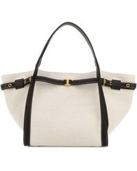 Tod's - White Canvas Small Shopping Bag - Lyst
