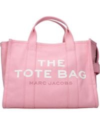 Marc Jacobs - Borse A Mano The Tote Bag Donna Tessuto Rosa/Nastro - Lyst