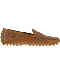 Tod's - Leather Moccasin Rubber Sole - Lyst