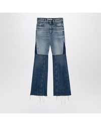 Chloé - Chloã Three-Coloured Patchwork Denim Jeans - Lyst