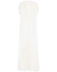 forte_forte - Abito Crepe De Chine Ricamo "Iris Velvet" - Lyst