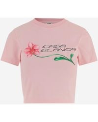 CASABLANCA - Cotton T-Shirt With Logo - Lyst
