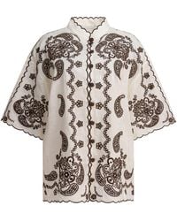 Zimmermann - 'Ascension' Embroidered Linen Shirt - Lyst