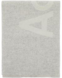 Acne Studios - Wool Blend Scarf With Logo - Lyst