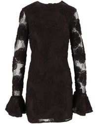 ROTATE BIRGER CHRISTENSEN - Tight-Fit 3D Floral Mini Dress - Lyst