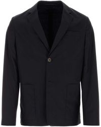 Prada - Midnight Cotton Blazer - Lyst