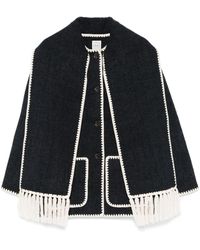 TOTEME - Attached Scarf Wool Jacket - Lyst